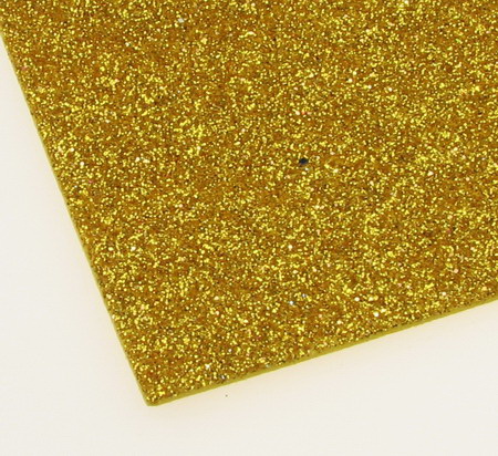 EVA /гумирана хартия/ с брокат цвят старо злато 2 мм А4 20x30 см