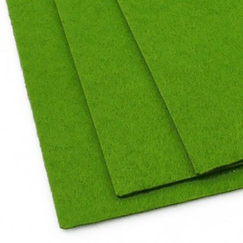 Green Felt, 2 mm Thick, A4 Size (20x30 cm) - 1 Sheet
