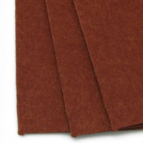 Fabric Felt Sheet, DIY Crafts Sewing Decoration 2 mm A4 20x30 cm color brown -1 pc