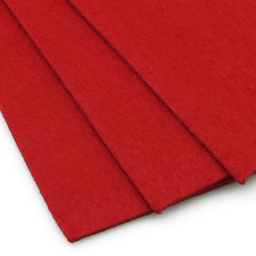 Felt Fabric Sheet, DIY Craftwork Scrapbooking 3 mm A4 20x30 cm color red -1 pc