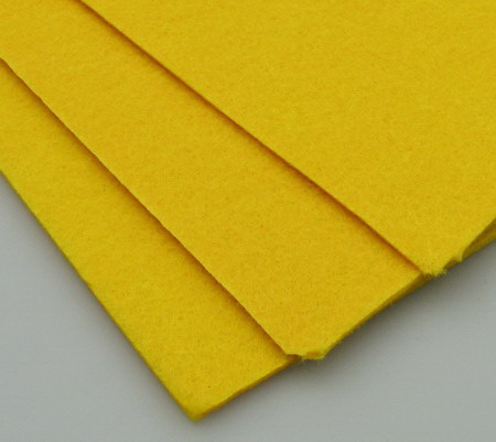 Acrylic Felt Sheet, DIY Craft Handmade 3 mm A4 20x30 cm color yellow -1 pc