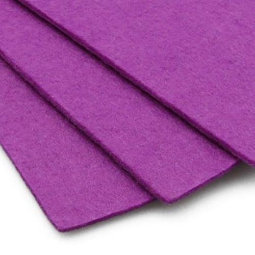 Felt Fabric Sheet, DIY Craftwork Scrapbooking 3 mm A4 20x30 cm color purple light -1 piece