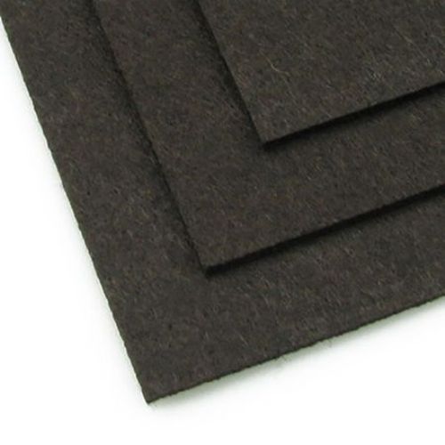 Felt Fabric Sheet DIY Craftwork Decoration  3 mm A4 20x30 cm color black brown -1 pc