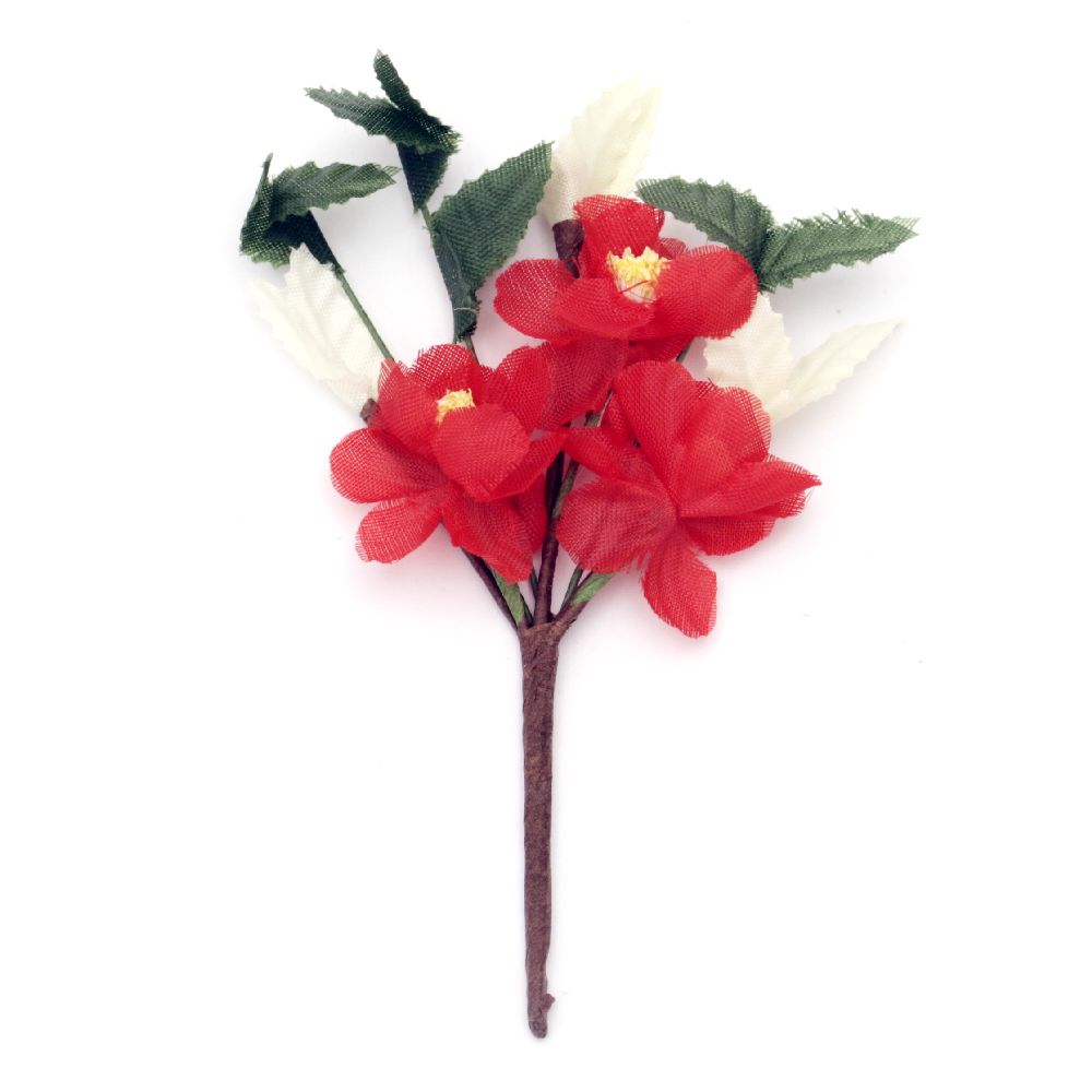 Flower Twig Textile 65x110 mm