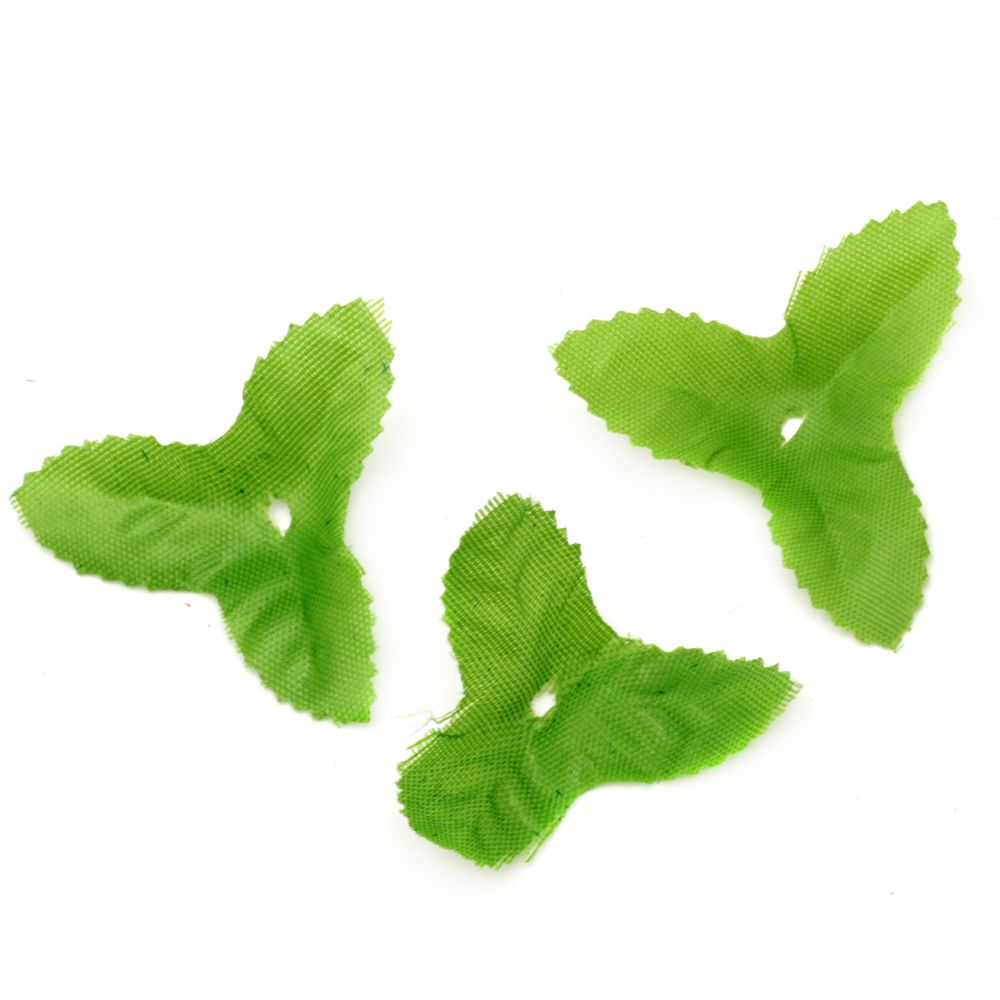 Διακοσμητικά υφασμάτινα φύλλα 50 mm πράσινο - 3 γραμμάρια ~ 22 τεμάχια