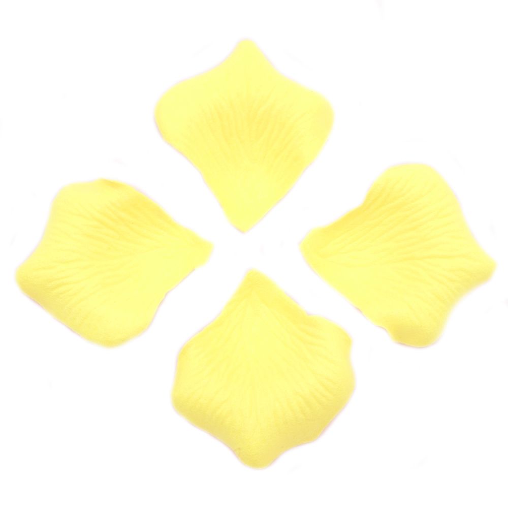 Decorative Paper Leaf  lemon yellow -144 pieces