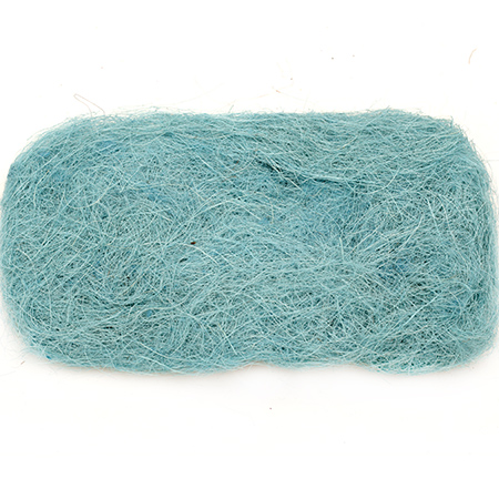 Artificial coconut grass for DIY decoration projects, light blue - 50 grams