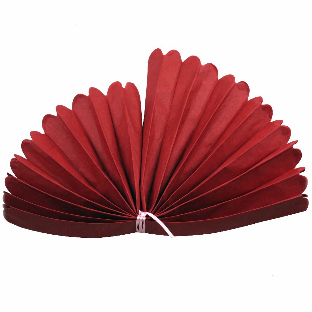 Tissue Paper Pom Pom for Decoration Dark Red  400x33mm