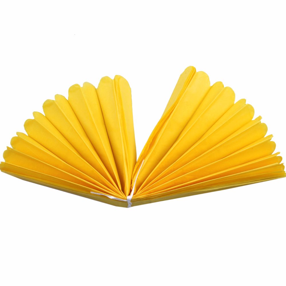 Tissue Paper Pom Pom for Decoration Yellow 400x33mm