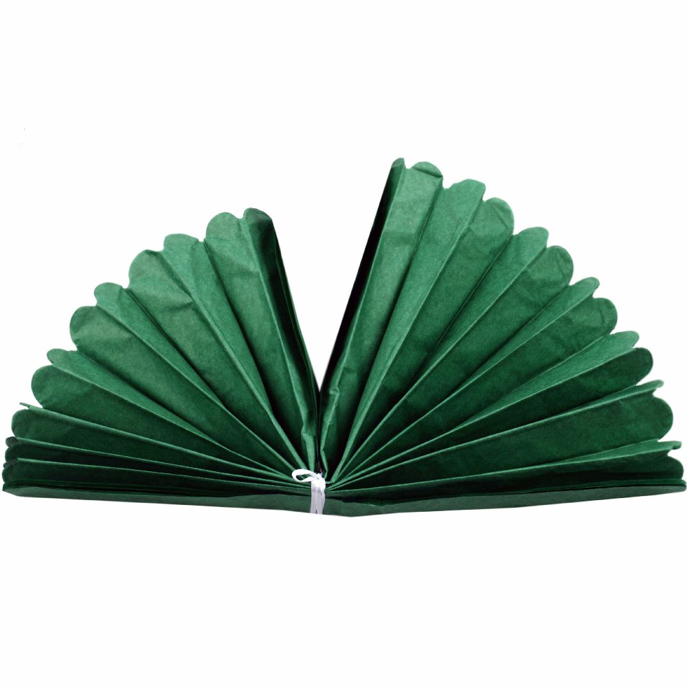 Hârtie pompon pentru decorare 400x33 mm hârtie  tissue culoare  verde închis