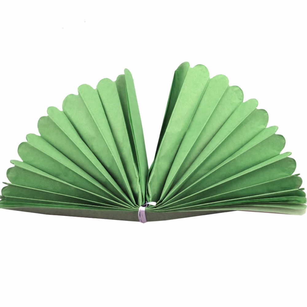Hârtie pompon pentru decorare 400x33 mm hârtie tissue  culoare verde 