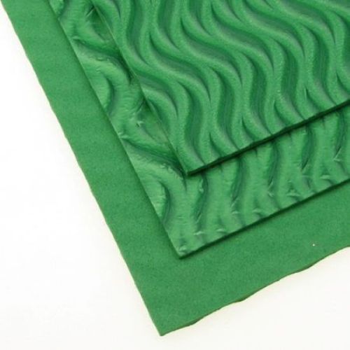 EVA Wave Foam Green, A4 Sheet 20x30cm 2mm DIY Craft, Decoration 