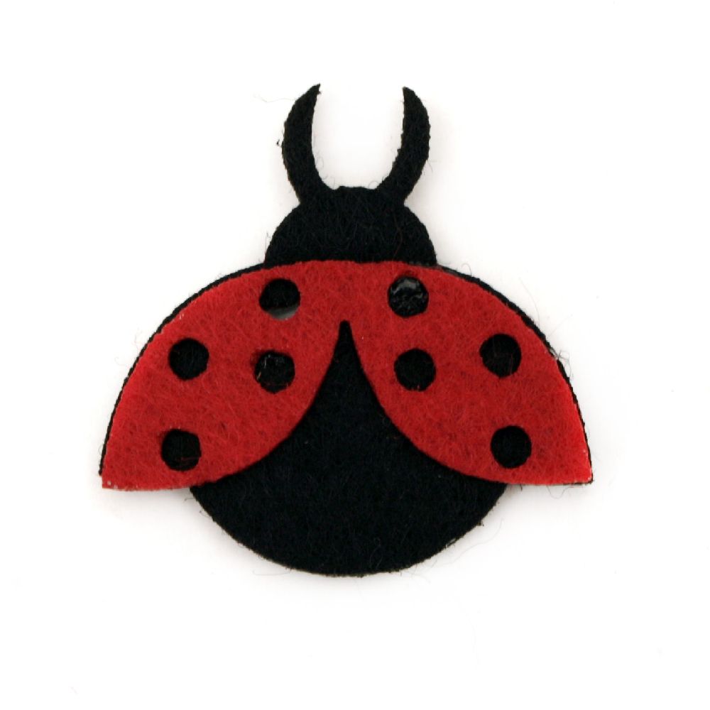 Felt Embellishment DIY Scrapbooking Ladybug felt with 28x29 mm spread wings wings -10 pieces
