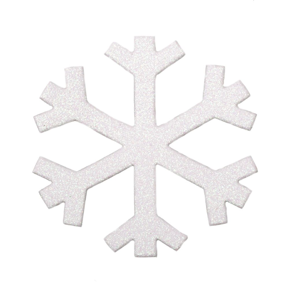 Glitter Snowflake Embellishment, EVA Foam 96x2mm 5pcs