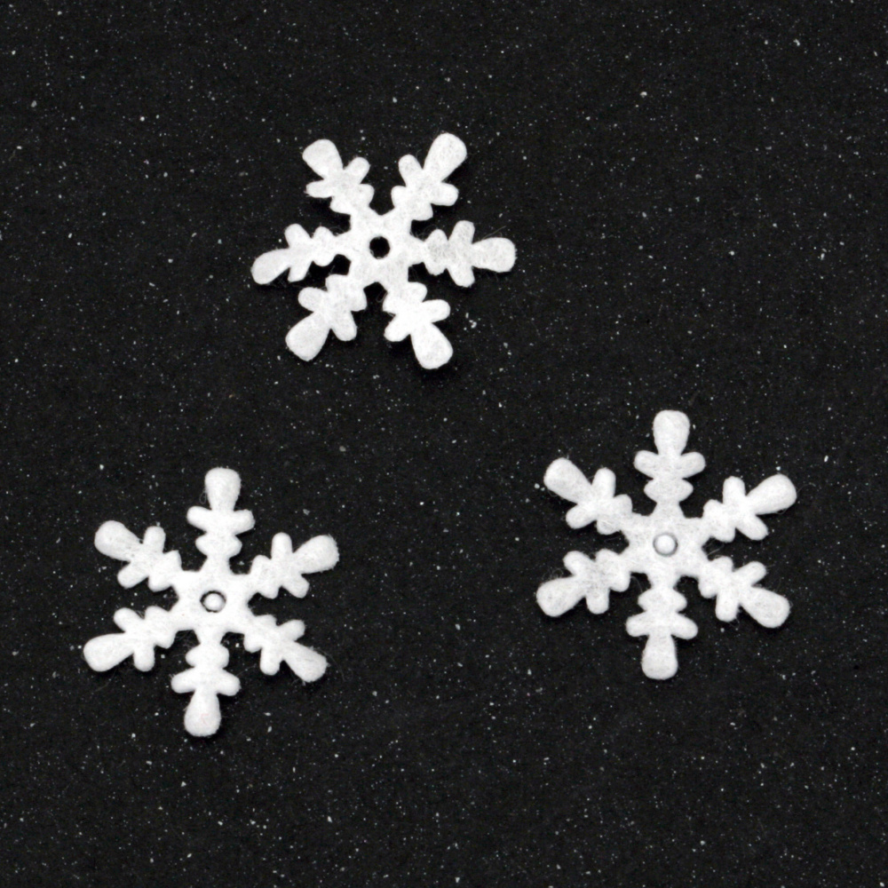 Snowflake felt 15x15 mm -20 pieces