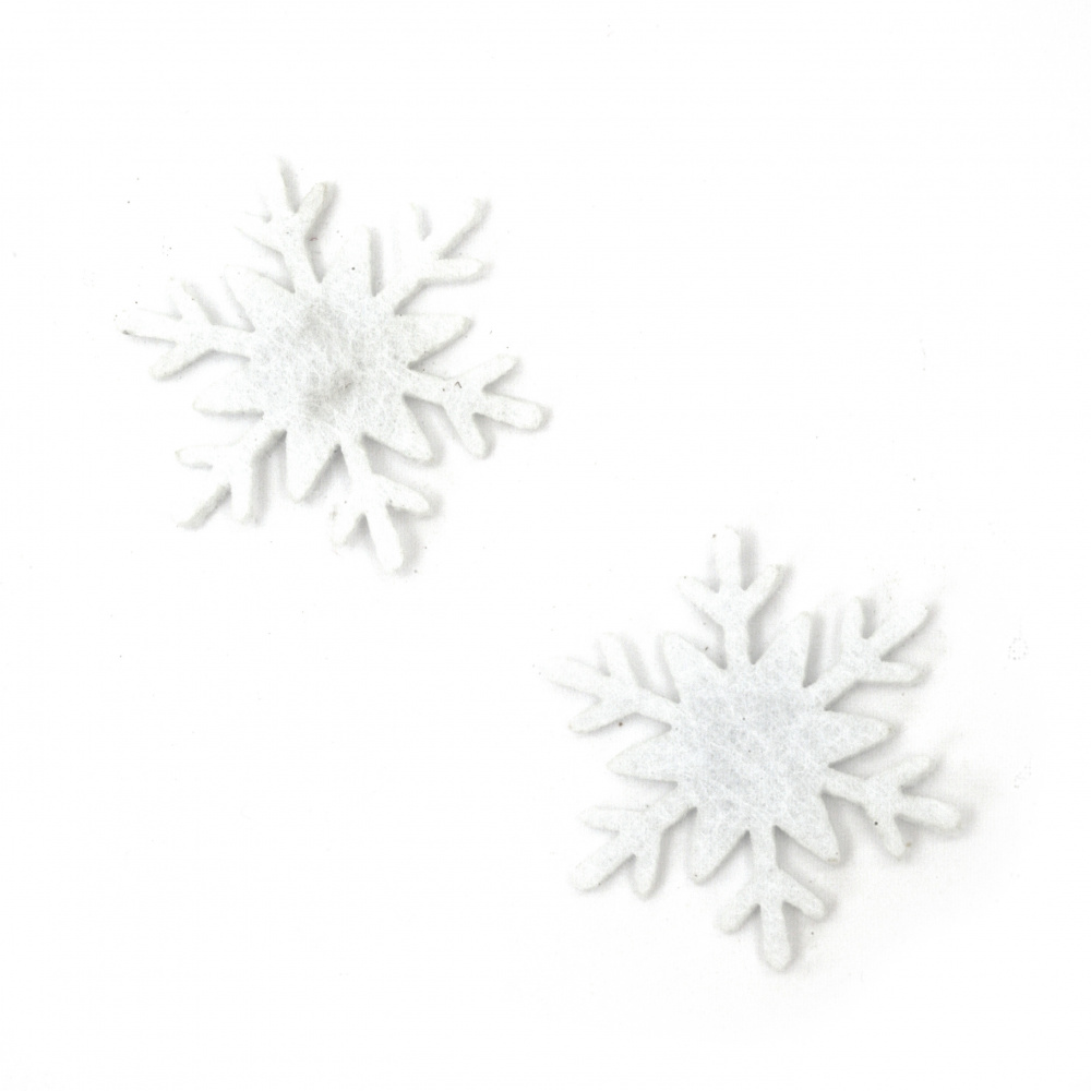 Felt Snowflake, 30x2 mm - Set of 20 Pieces