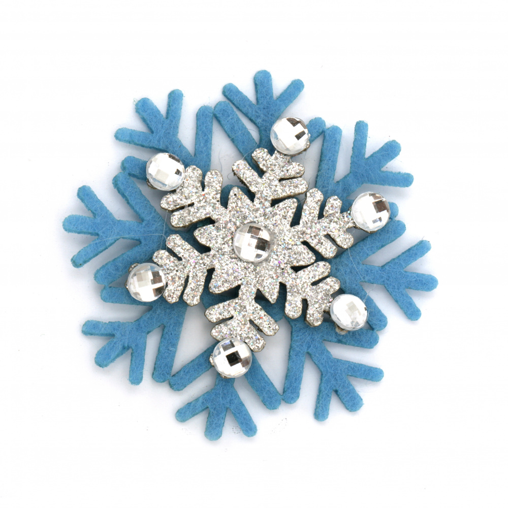 Felt Snowflake, 68x2 mm - Set of 4 Pieces