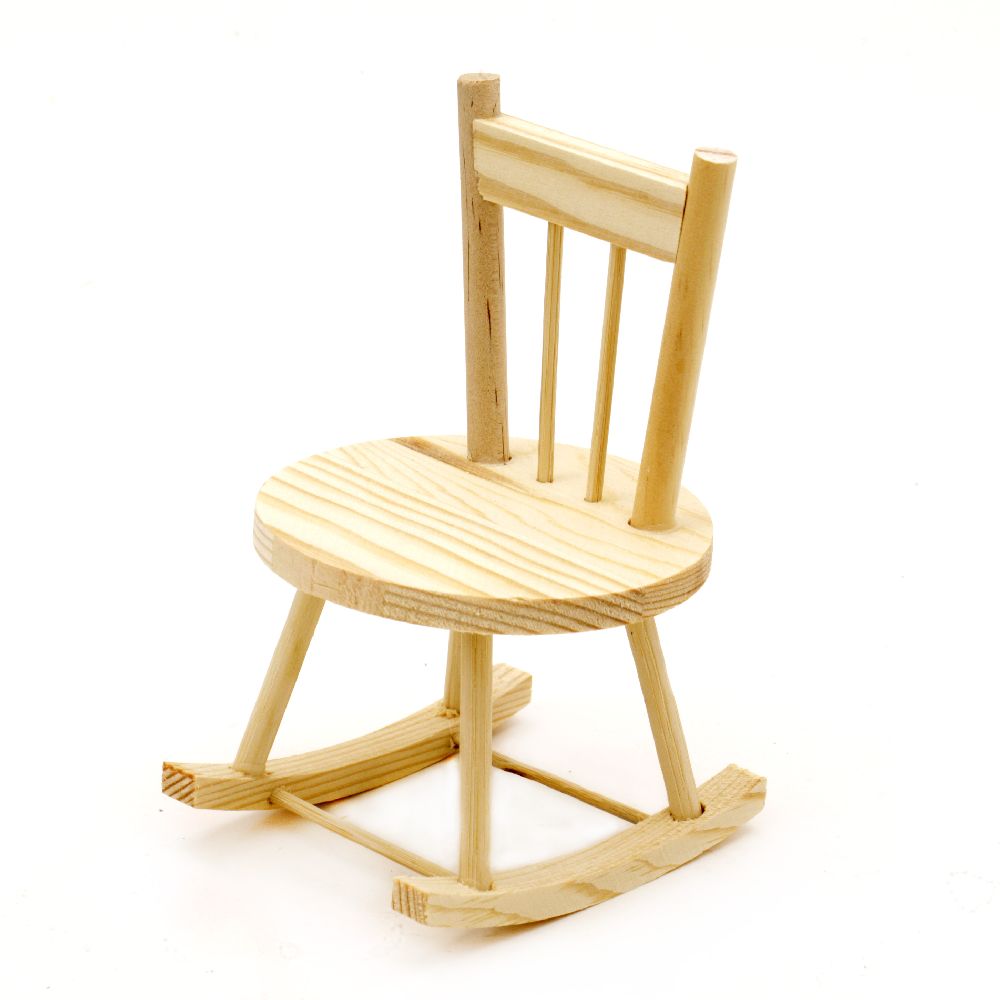 Wooden rocking chair 90x95x140 mm for decoration