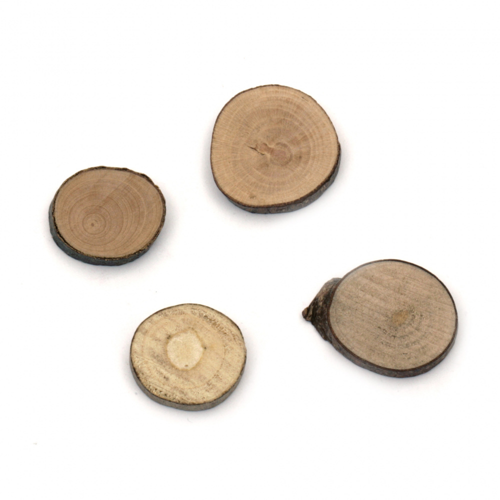 Decorative wooden washer 15-20x5 mm -20 grams