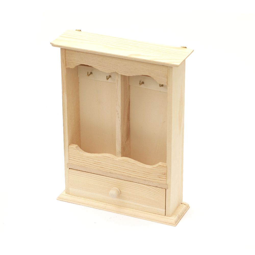 Wooden box for keys with drawer 190x50x250 mm 