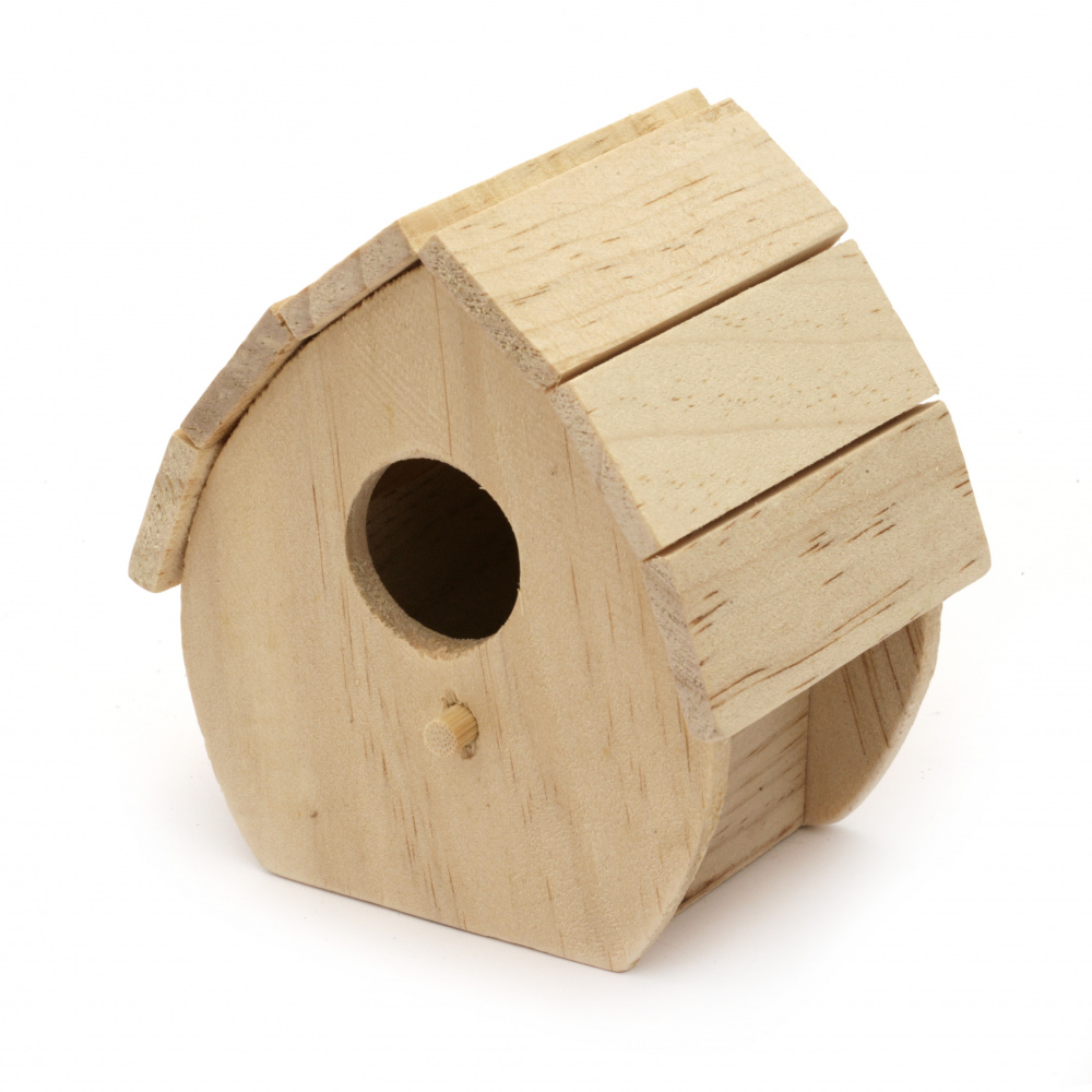 Διακοσμητικό ξύλινο σπιτάκι πουλιών 95x10x64 mm φυσικό-1 τεμάχιο