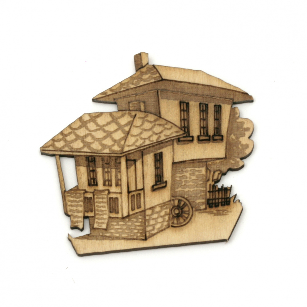 Wooden Figurine for decoration old houses 44x47x2 mm
