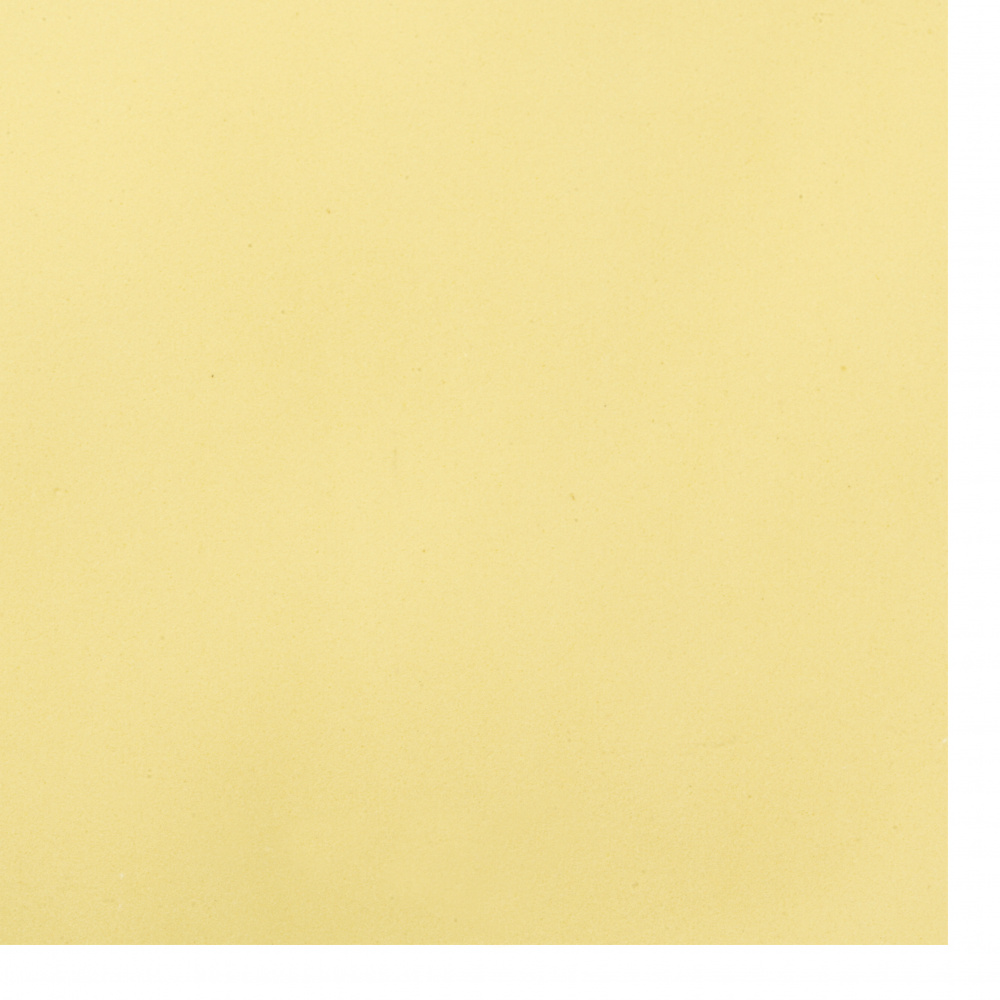 Foam Rubber Paper, 0.8~0.9 mm 50x50 cm in Light Yellow