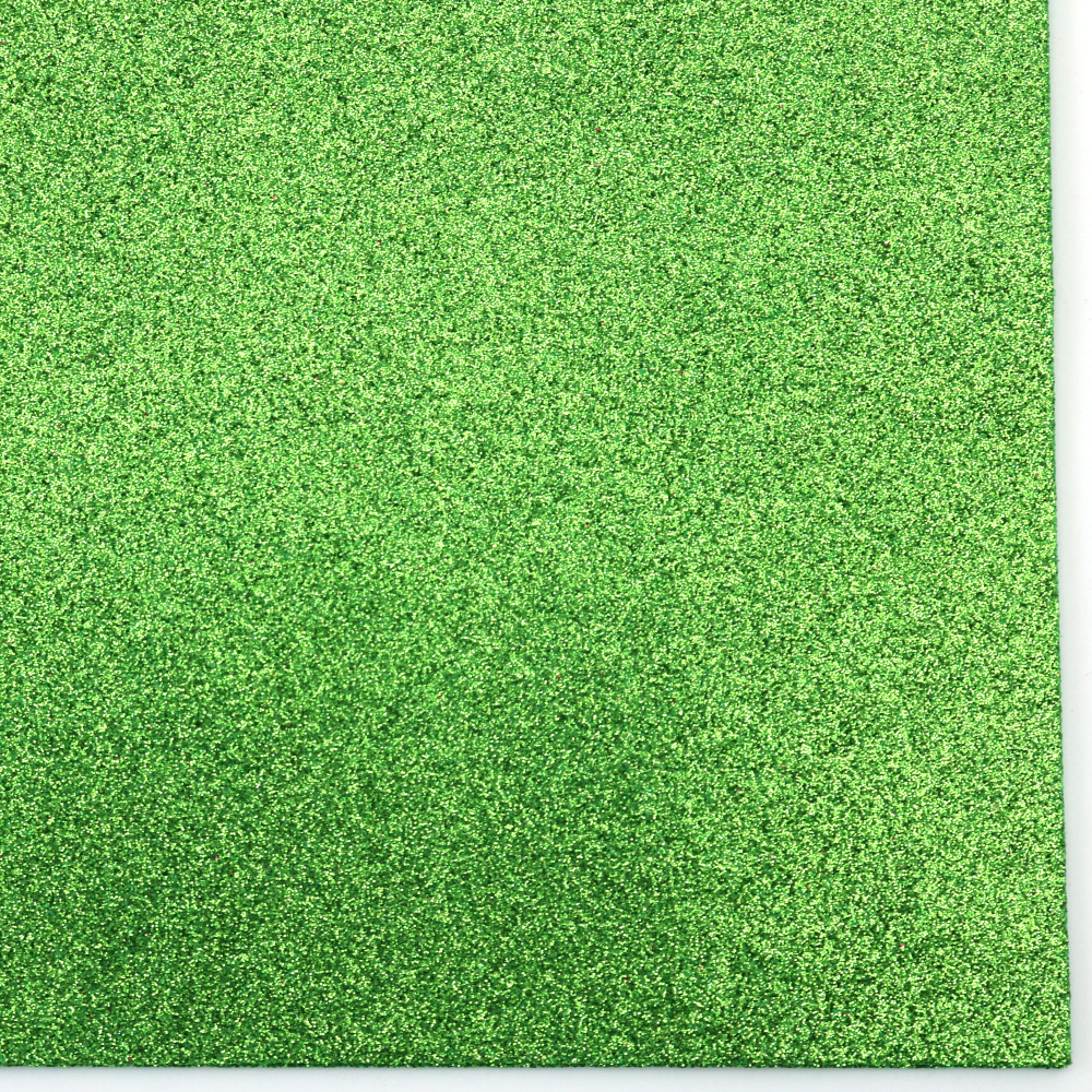 EVA Foam / Microcellular Foam / 2 mm A4 (20x30 cm) with Lime Glitter