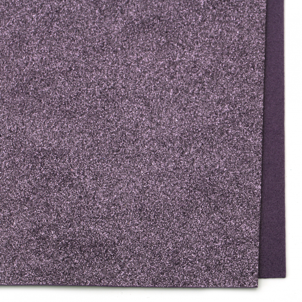 Purple decorative EVA foam A4 sheet 20x30 cm with glitter for scrapbook projects & art hobby crafts 2 mm