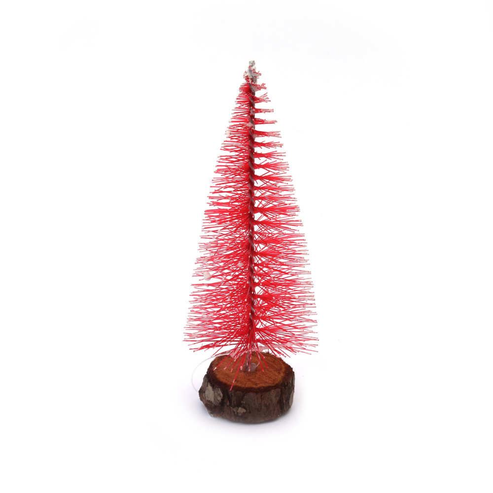 Διακοσμητικό Χριστουγεννιάτικο δέντρο 120~130x45~55 mm κόκκινο