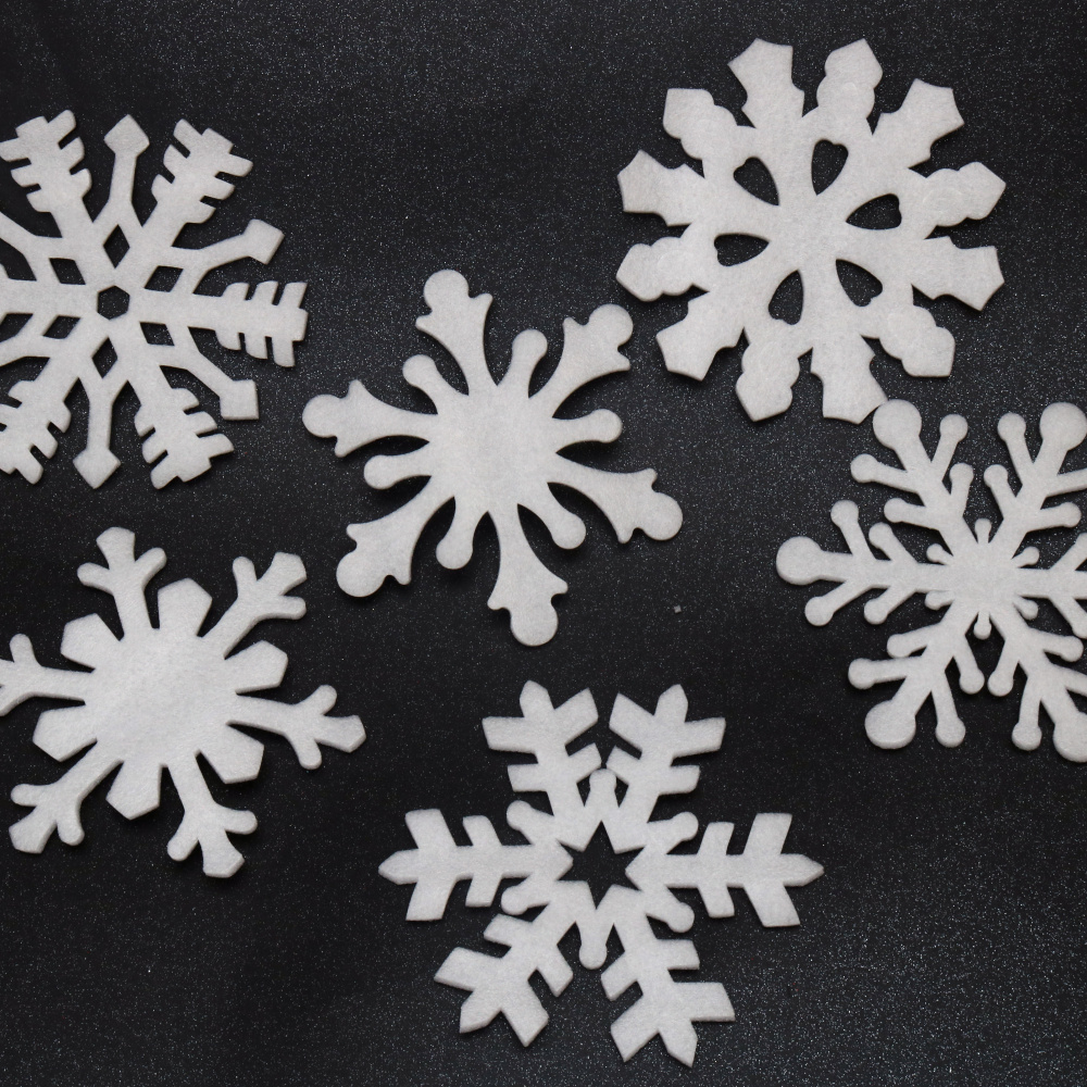 Polyethylene Foam Snowflakes, Anti-static / 185x185x5 mm /  ASSORTED Shapes - 6 pieces