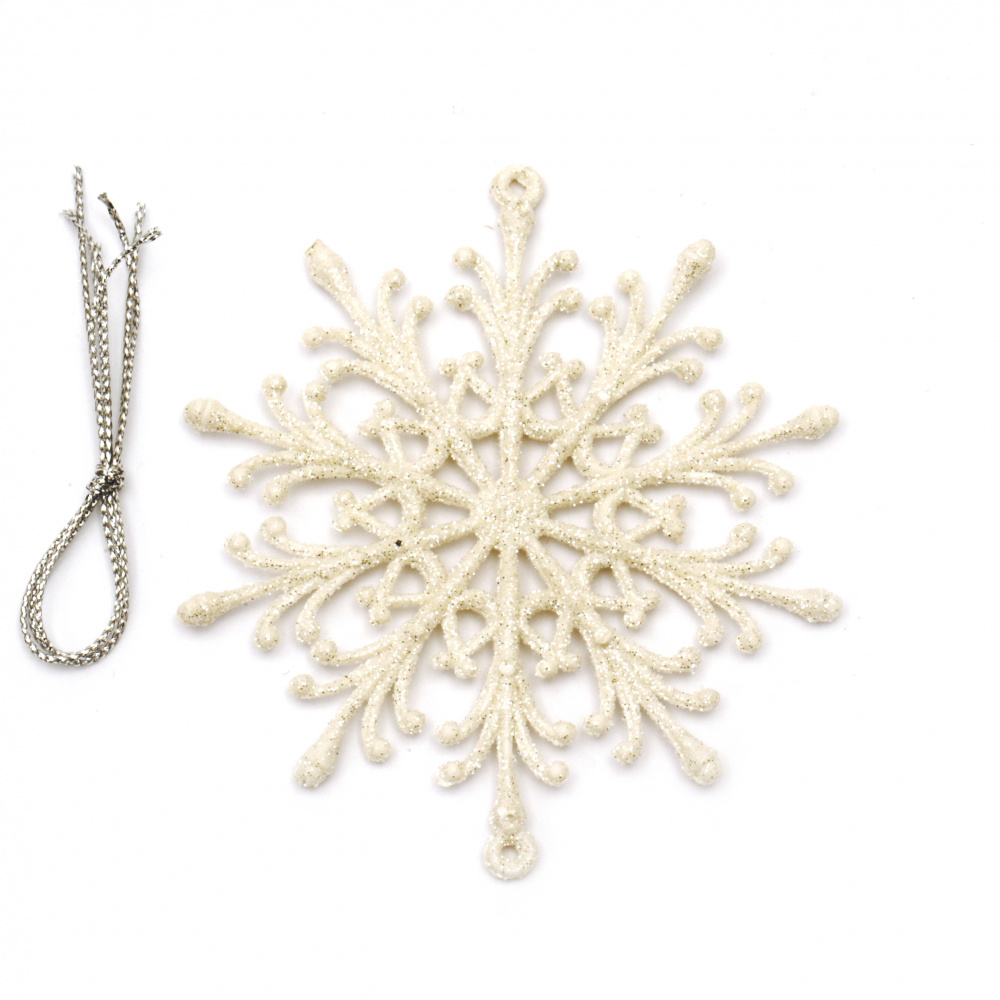 Christmas snowflake decoration 88x95x2 mm - 3 pieces