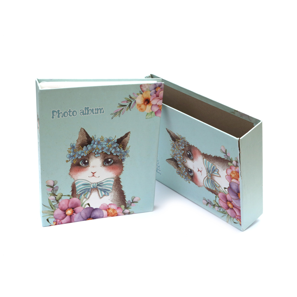 Photo album, 23x19 cm, Cat with Bow tie, 20 pages for 80 photos 10x15 cm