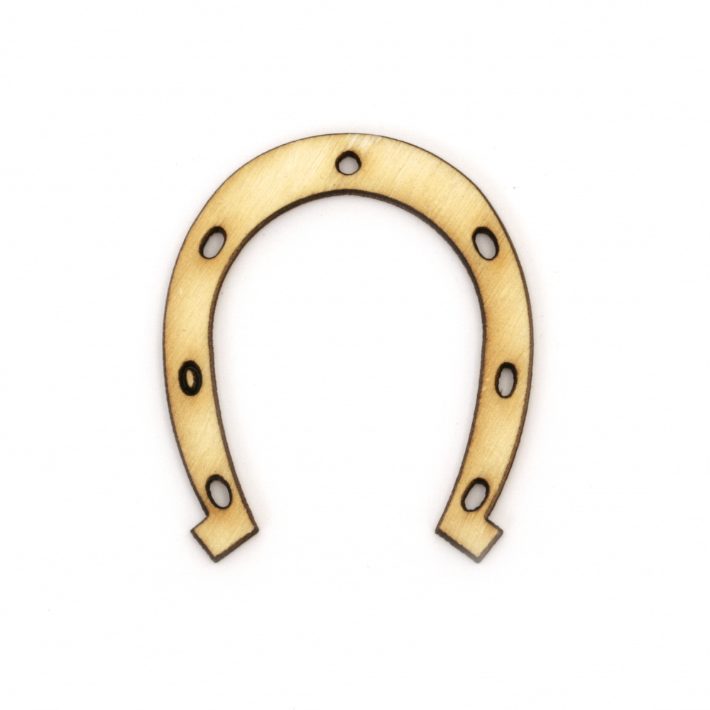 Wooden horseshoe, 50x42 mm, for decoration