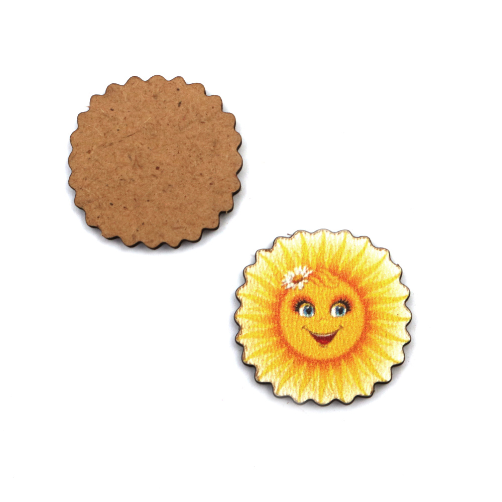MDF Sun for decoration 29 mm - 2 pieces