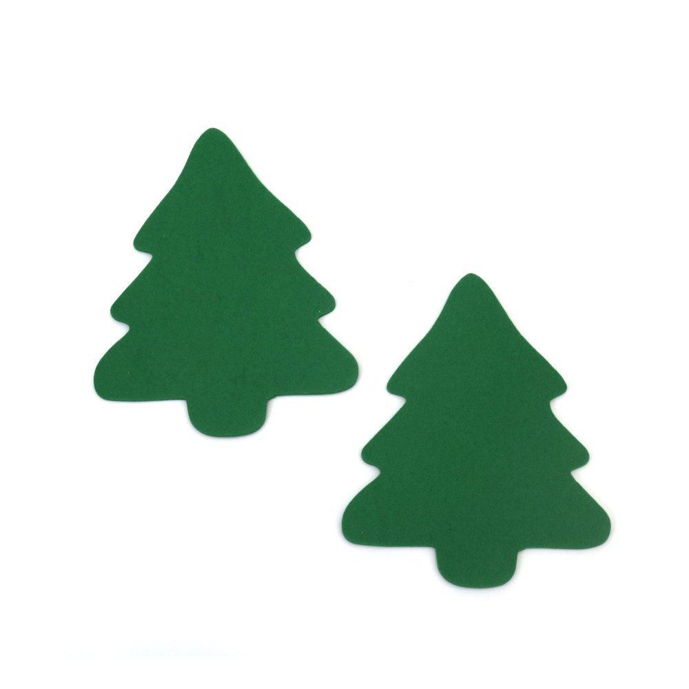 Soft EVA Foam Die-Cut Christmas Tree 8.5x10.5 cm, 2 mm – Green, 3 pcs | Perfect for Holiday Decorations, Crafts & Creative DIY Projects