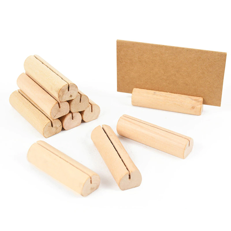 Wooden Card Holders for notes or photos 6x1.8x1.6 cm - 2 pieces