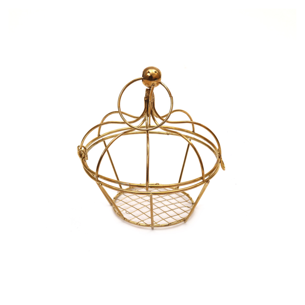 Metal cage, 90x80 mm, gold color
