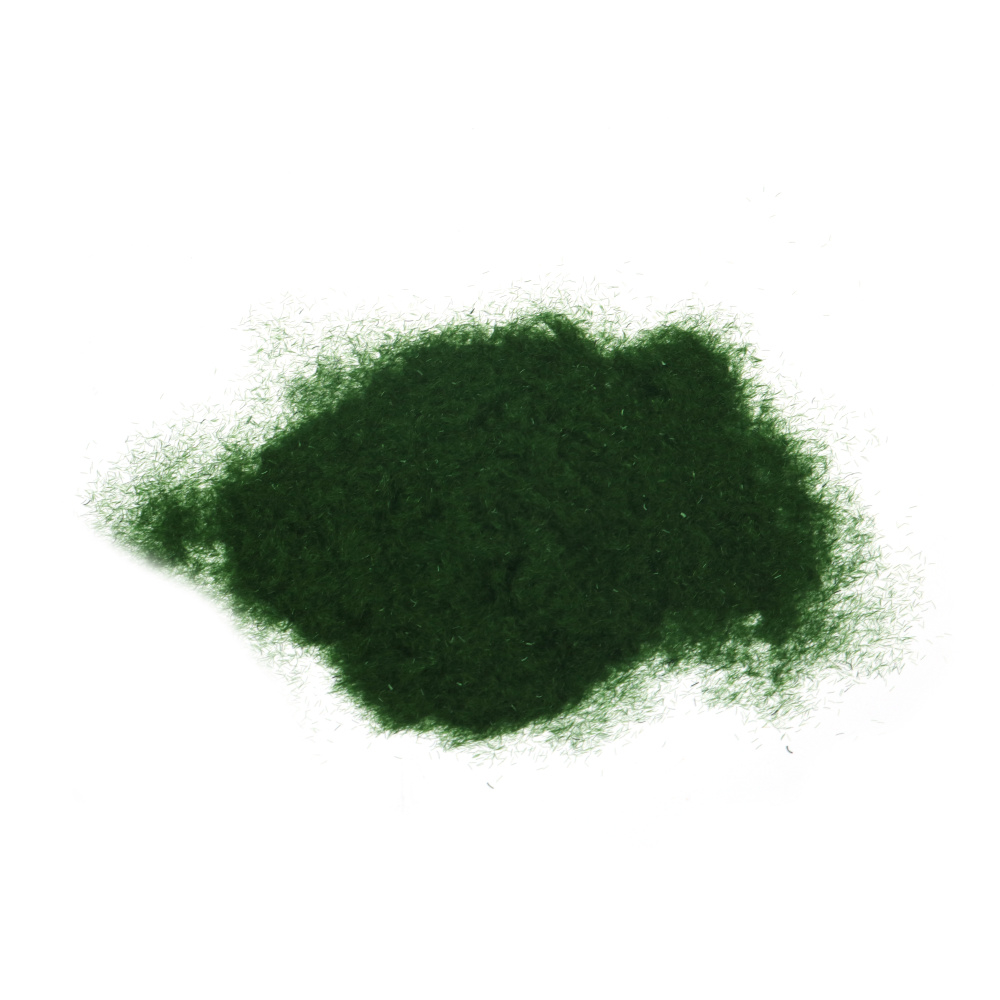 Artificial Grass Powder for Decoration 2-3 mm, Green Color - 50 Grams