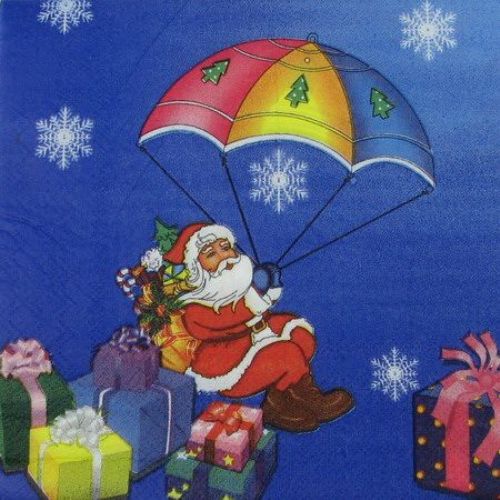 Napkin for Decoration Decoupage Santa Claus 2-ply, 33x33cm, 1 piece