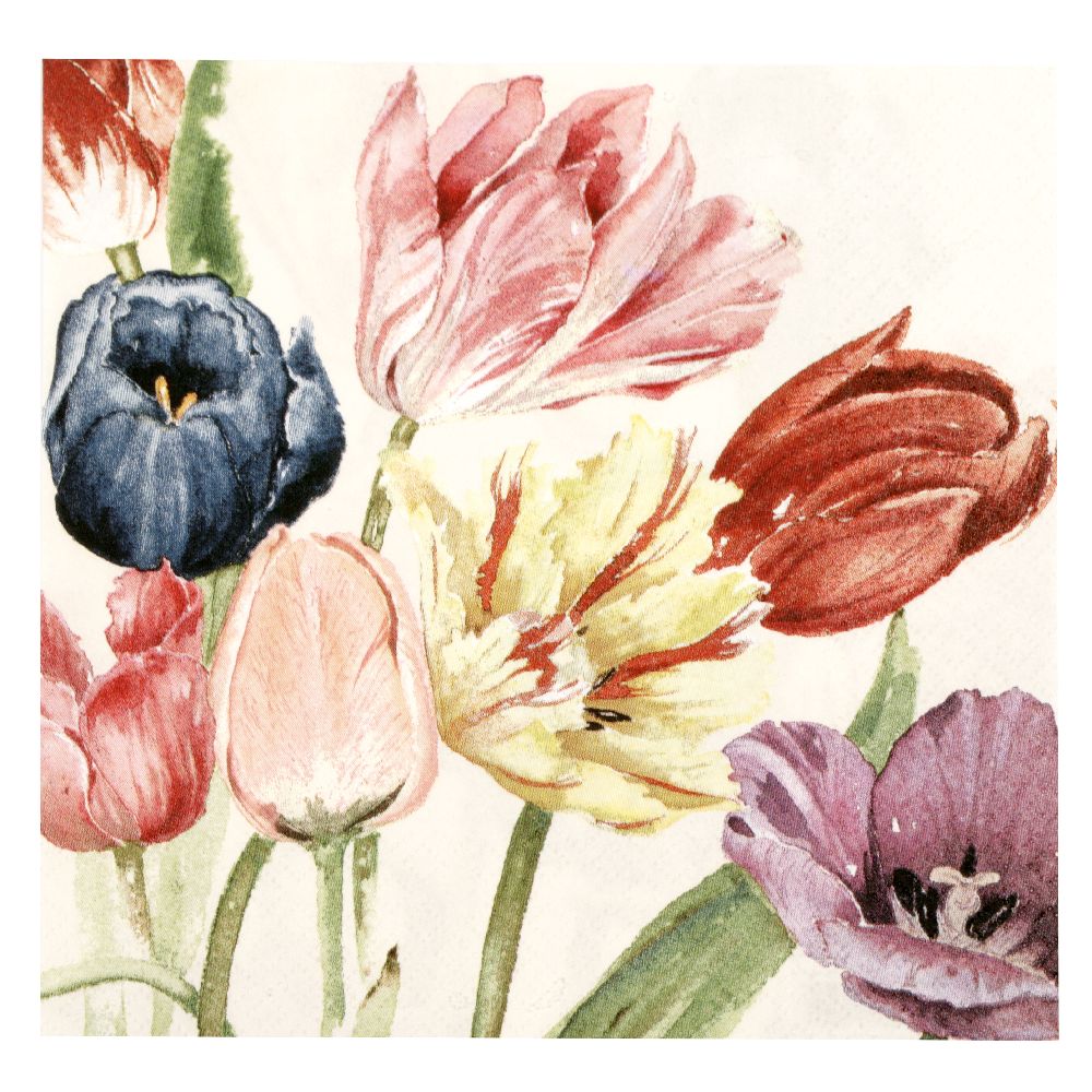 Χαρτοπετσέτα HOME FASHION  33x33 cm Amsterdam Tulips -1 τεμάχιο