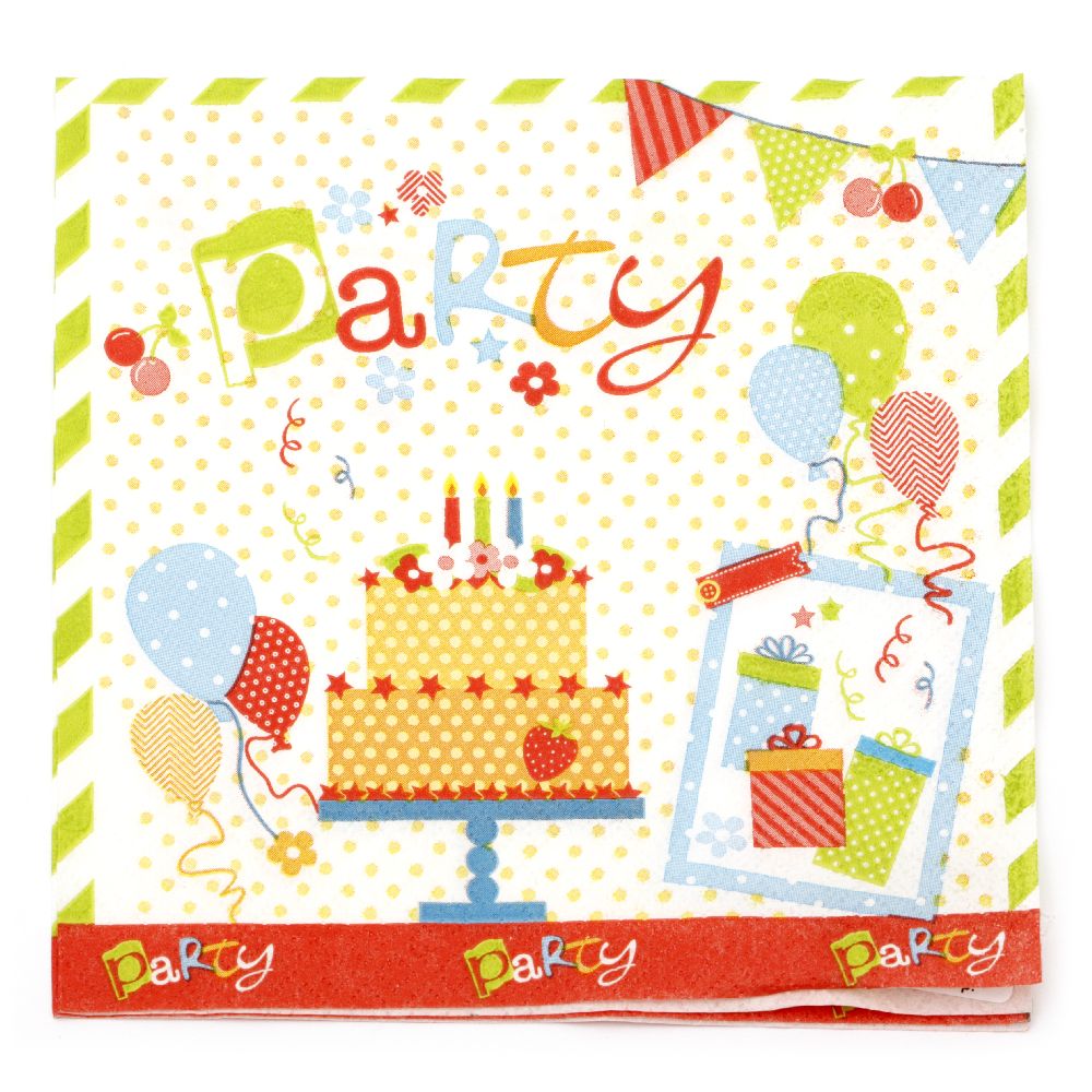 Napkin HOME FASHION 33x33 cm three-layer Party Party Party -1 piece