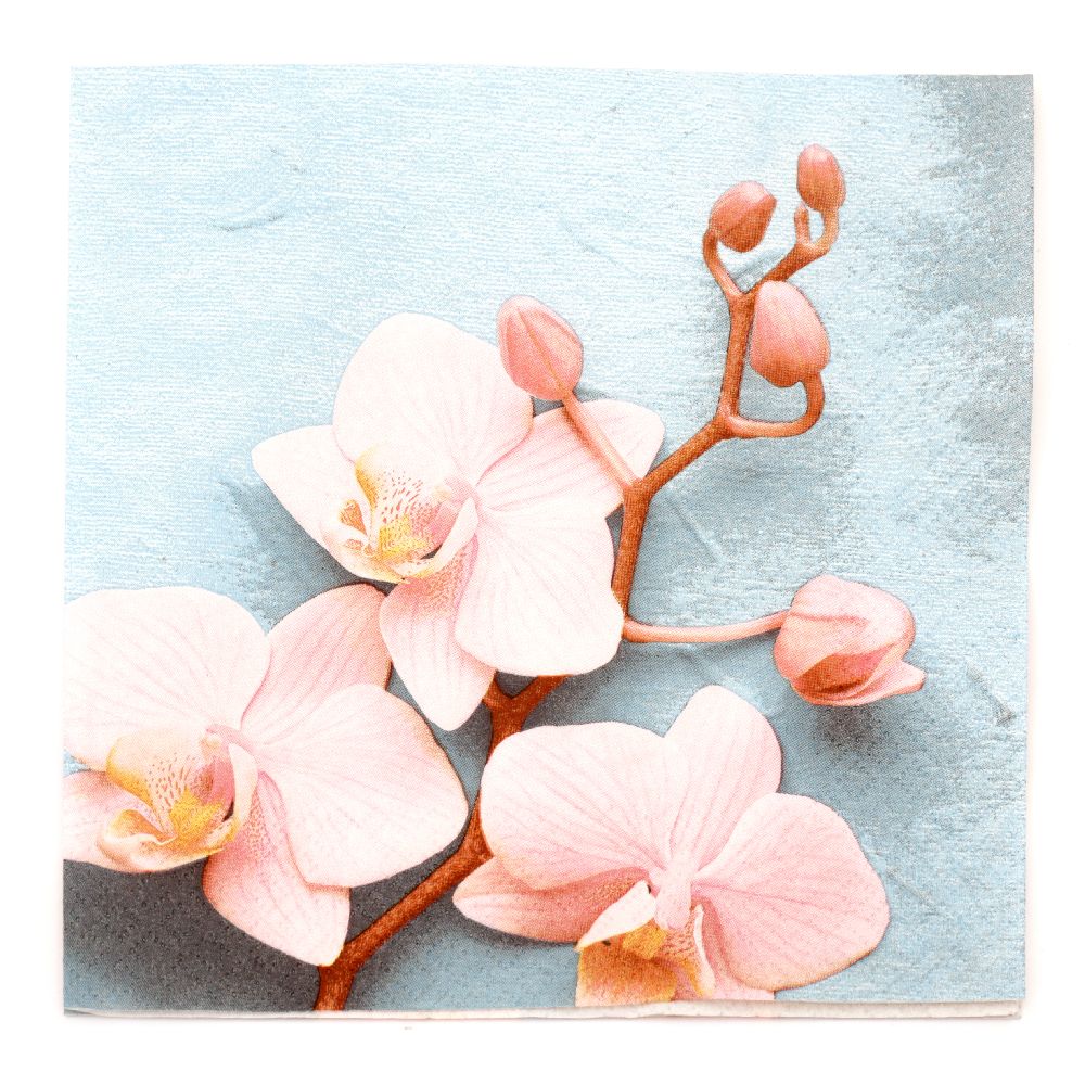 Салфетка HOME FASHION 33x33 см трипластова Rose Orchid -1 брой