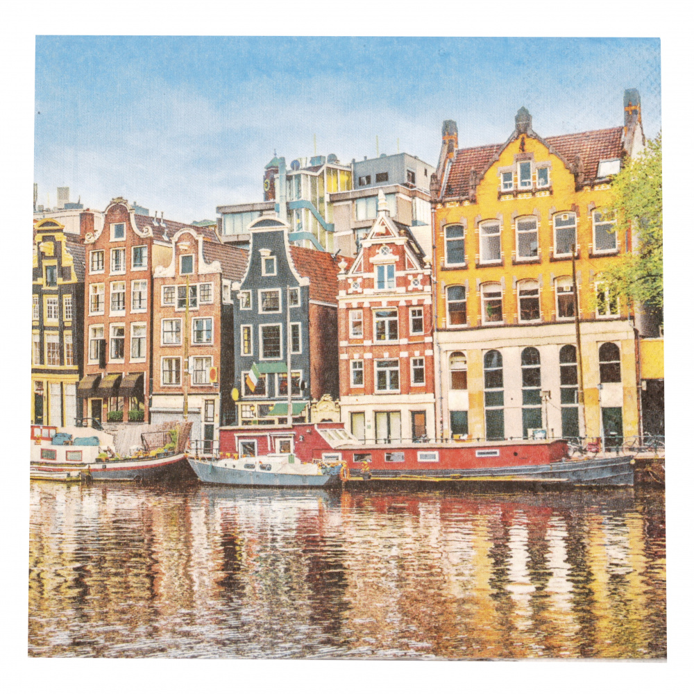 3-Ply Paper Napkin AMBIENTE / Canal Houses / 33x33 cm - 1 piece