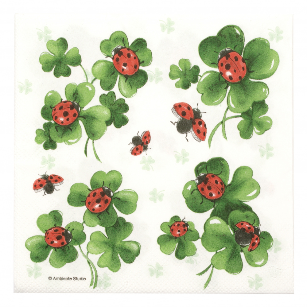 Decoupage napkin Ambiente 33x33 cm three-layer Lots of Luck -1 piece