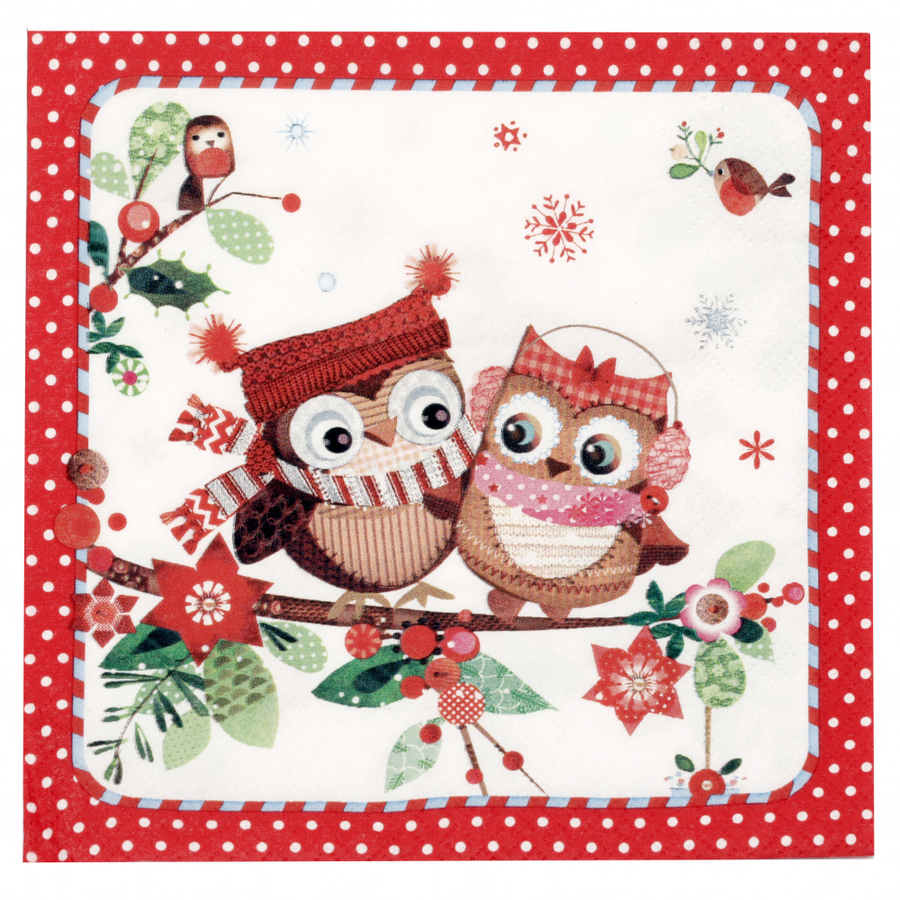 3-Ply Christmas Paper Napkin for Decoupage TI-FLAIR / Both of You / 33x33 cm - 1 piece