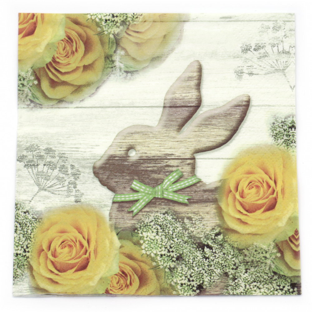 Easter Art Napkin TI-FLAIR with 3 Layers / 33x33 / Be happy at Easter Time - 1 piece