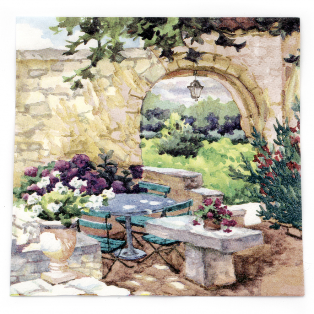 Art Napkin TI-FLAIR for Decoupage with 3 Layers / Morning in Provence / 33x33 cm  - 1 piece