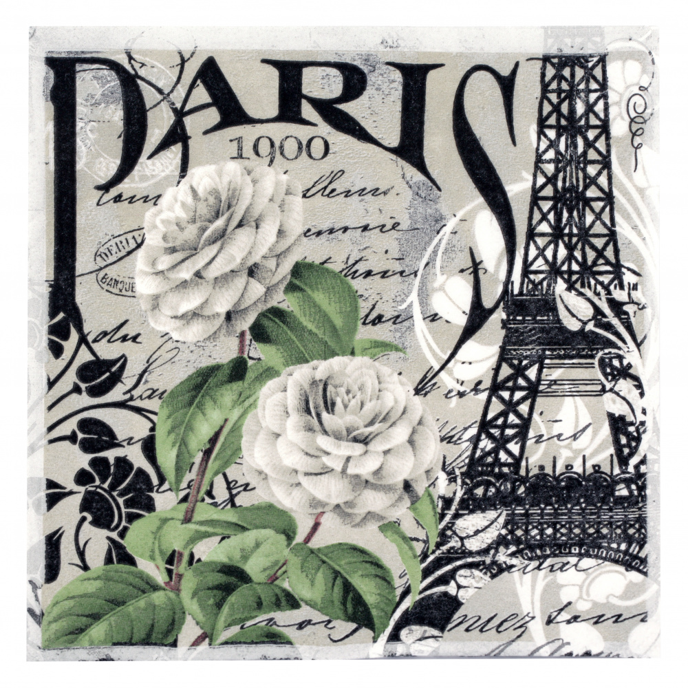 Салфетка ti-flair 33x33 см трипластова Paris 1900 -1 брой