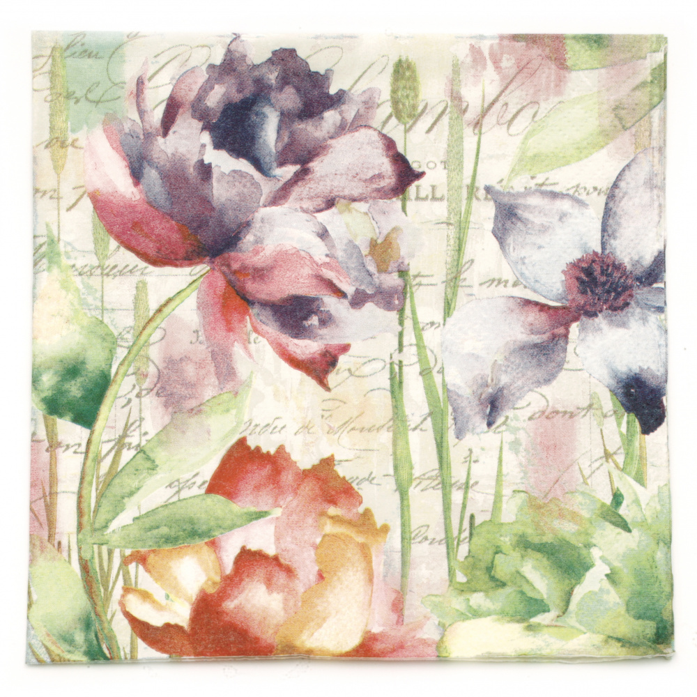 3-Ply Art Napkin TI-FLAIR for Home Decoration / Spring Colors / 33x33 cm - 1 piece